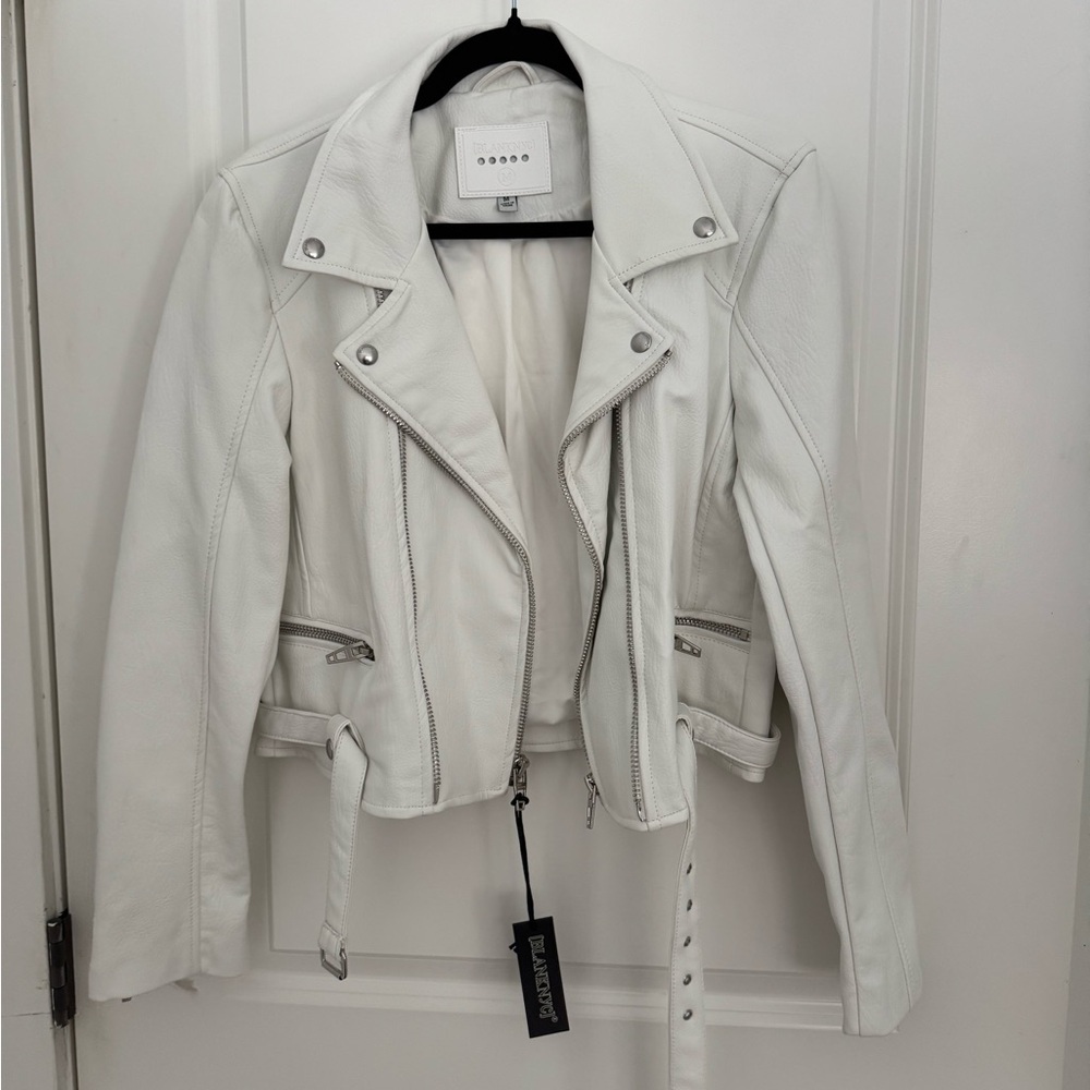 NWT Blank NYC White Faux Leather Jacket, M